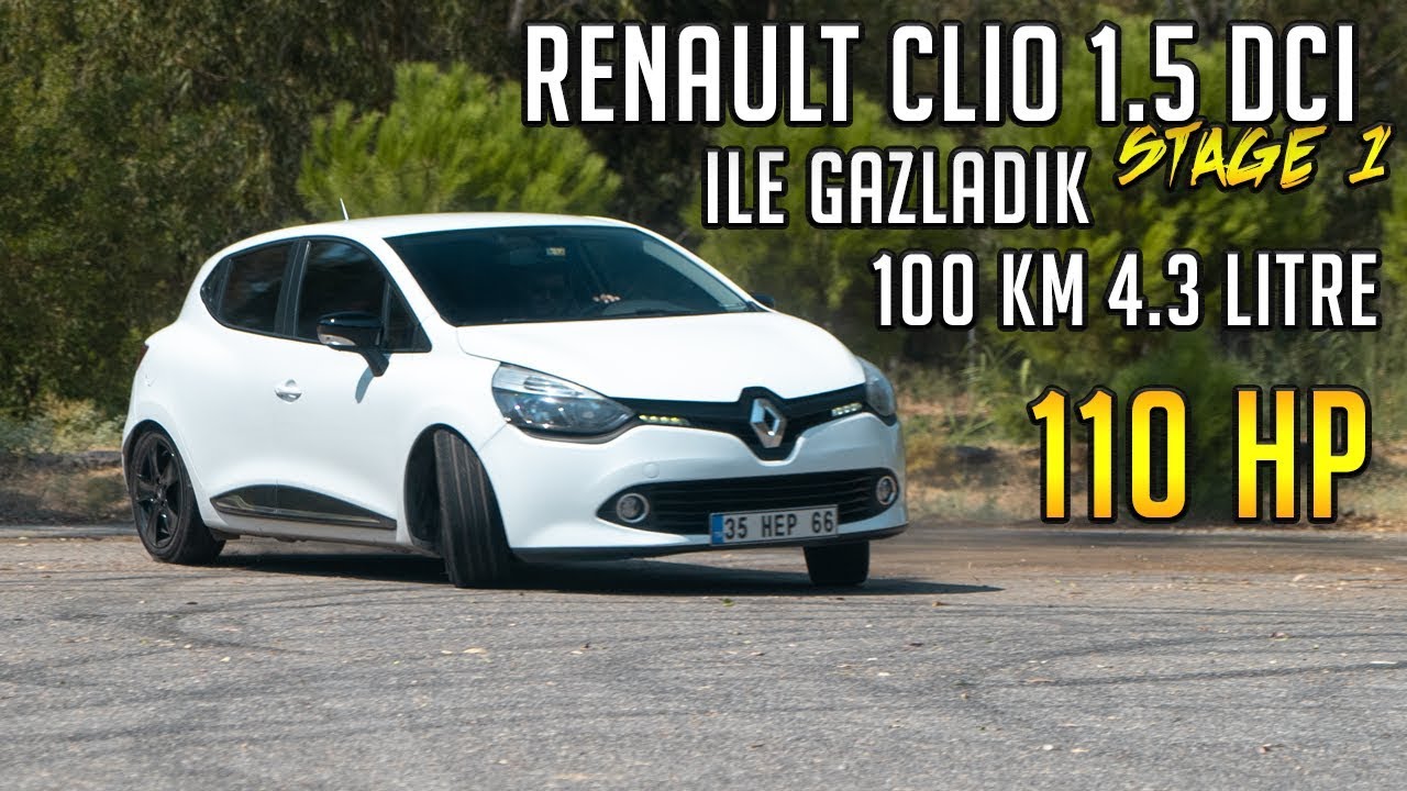 Renault Clio 1.5 DCi Stage 1 ile Gazladık / 75 den 110 HP'ye Çıkardık / Az Yakıyor Mu ? Test Ettik
